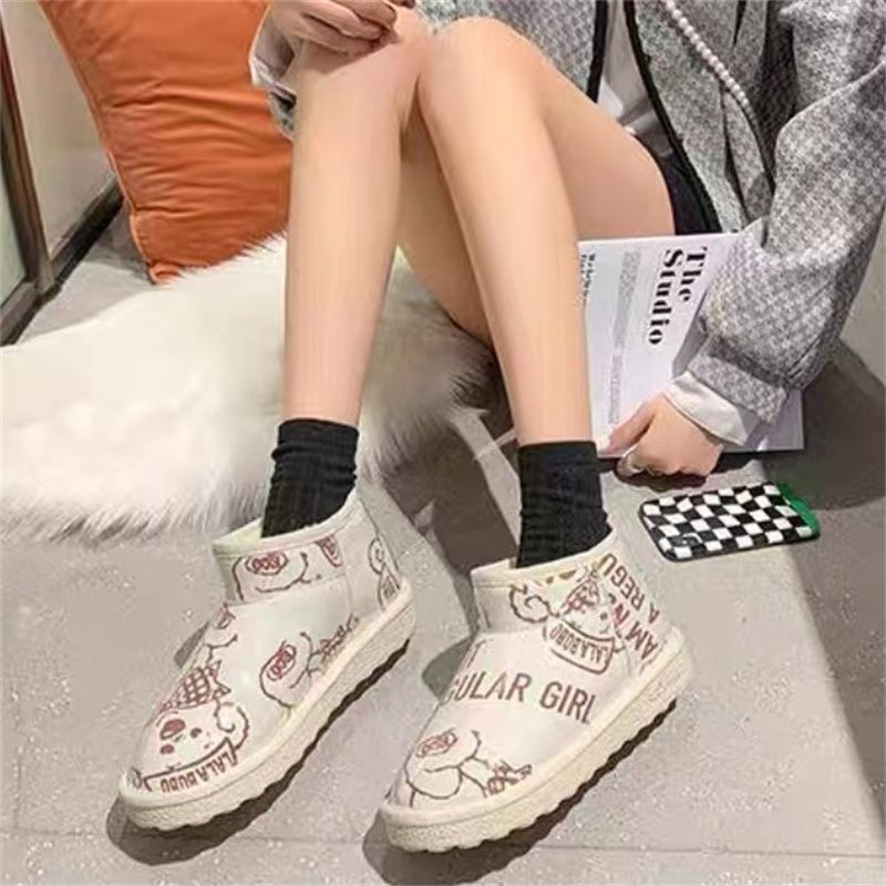 Little Bear Bread Cotton Women s 2023 Winter New Thickened Leather Surface