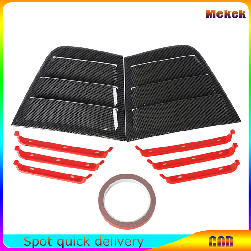 1 cặp cửa sổ bên xe louvers Kit Visor phía sau tam giác Rèm Cửa Sổ Khung trang trí bộ phận sửa đổi