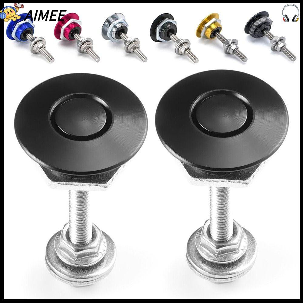 AIMEE 1Pcs Tháo nhanh Nút ấn Nhôm Chốt kẹp Khóa nắp ca-pô động cơ Đầy màu sắc Bộ dụng cụ cơ thể Chốt cản trước mui xe