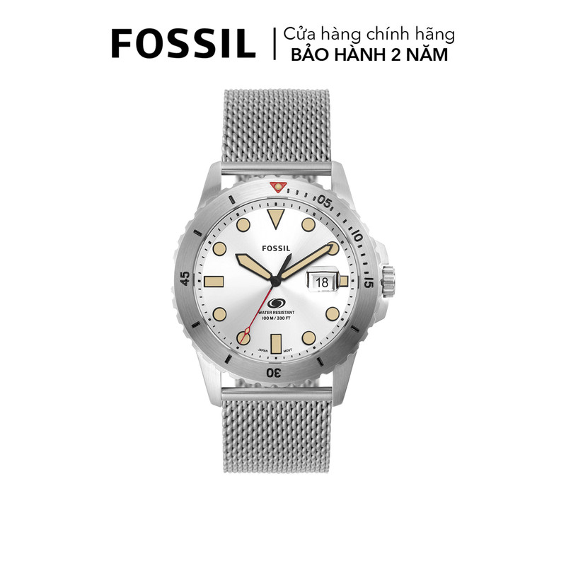 Đồng hồ nam Fossil Blue dây kim loại, chống nước 100m, mặt 42 MM, màu bạc, FS5948