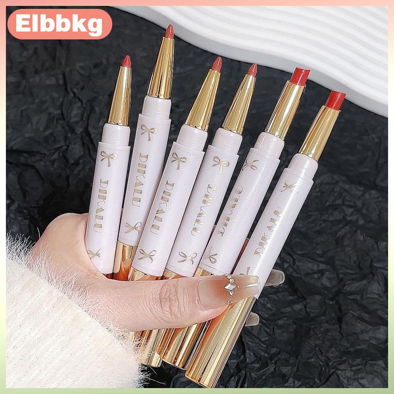 Elbbkg Dikalu Matte Lip Liner bút không thấm nước Contouring Son môi hai kết thúc kéo dài không dính cup mịn nhung môi trang điểm mỹ phẩm
