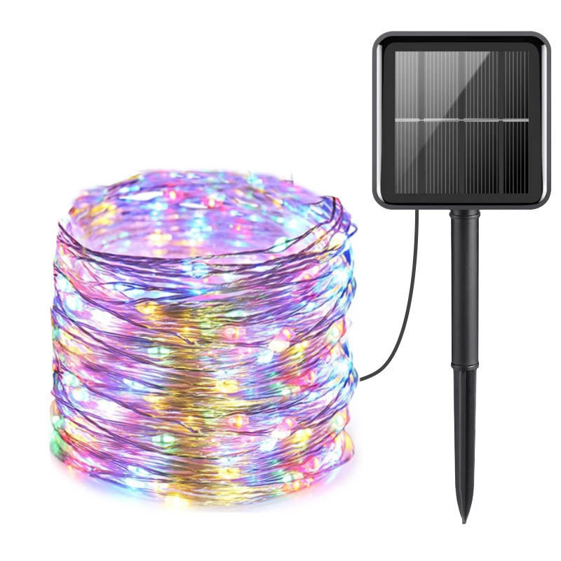 VIVOLILV【จัดส่งจากประเทศไทย】 LED ไฟโซล่าเซล ไฟกระพริบ โซล่าเซลล์ ไฟตกแต่ง ไฟงานฉลอง ไฟปีใหม่ ไฟประดับ ใช้พลังงานแสงอาทิตย์ ปุ่มกดหลายฟังชั่น