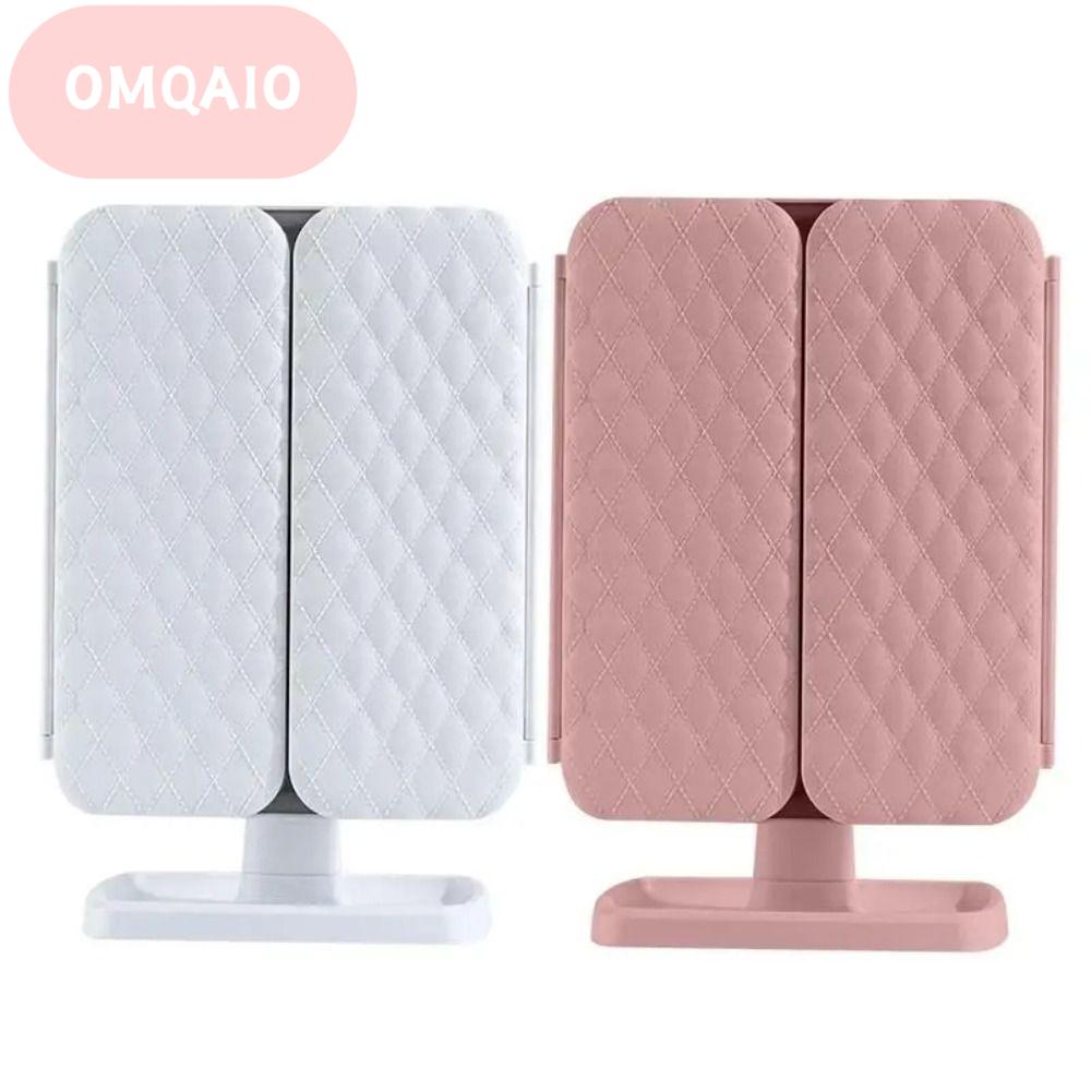 OMQAIO กำลังขยาย3X/2X/1X กระจกเครื่องสำอาง 180 ° ปรับหมุนได้ สวิตช์เซ็นเซอร์สัมผัส กระจกสมาร์ท ไฟแอลอีดี มุมกว้างกว้าง กระจกโต๊ะเครื่องแป้ง เดสก์ท็อป ราคา 740 บาท*ส่งฟรี