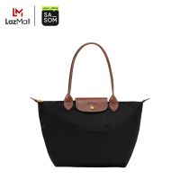 Longchamp Le Pliage Original Tote Bag M In Recycled Canvas With Gold Hardware Black  ของแท้ ตรวจสอบโดย SASOM