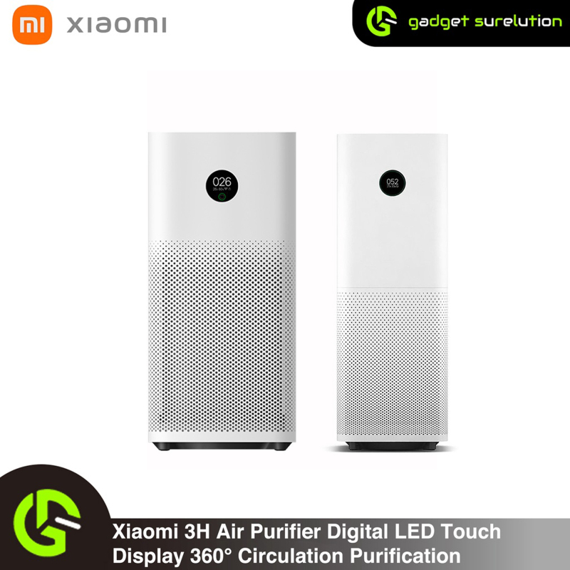 Xiaomi Mijia Air Purifier 3H Digital/Purifier Pro Smart LED Touch Display 360 Degree Circulation Purification, White Singapore