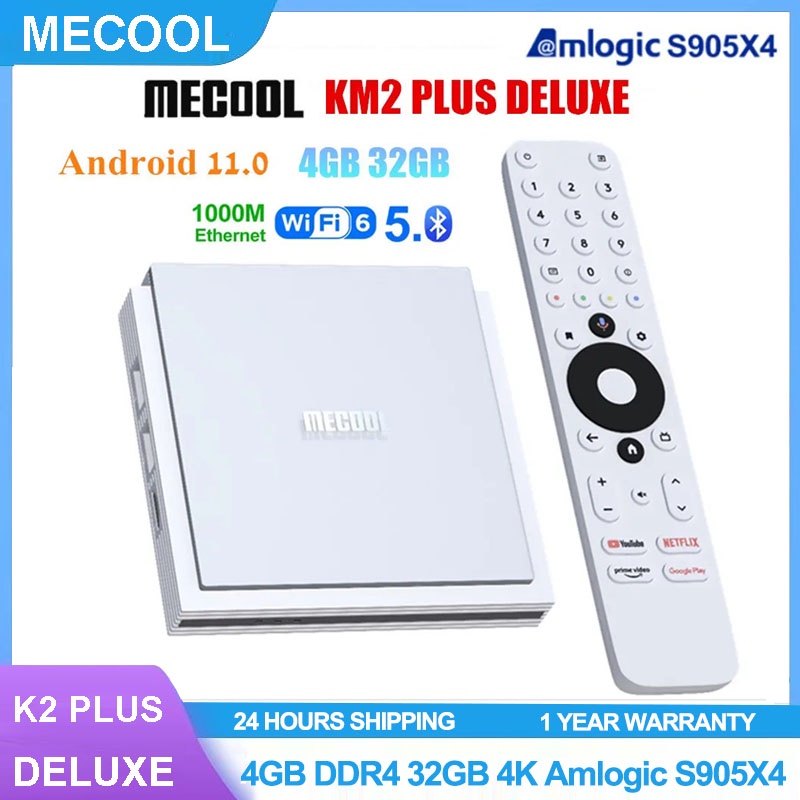 Mecool KM6 Deluxe Amlogic S905X4 Smart TV Box Android 10 4GB 64GB Google  Certified Wifi 6 AV1 USB3.0 1000M 2GB 16GB Set Top Box