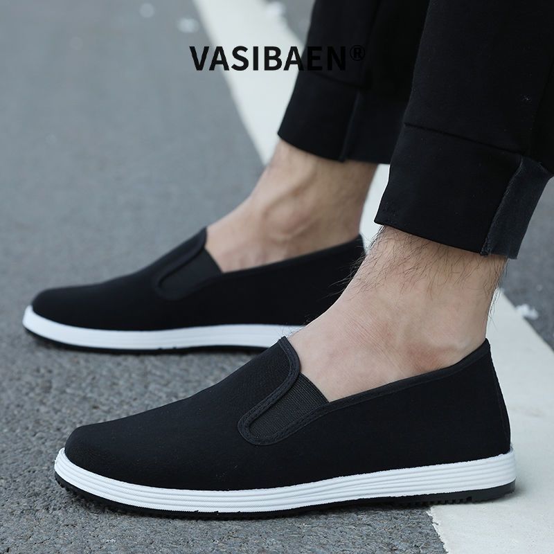  Giày vải không chính thức vasibaen cho nam giày vải trang phục Bắc Kinh cũ Giày Vải vải màu đen Giày Vải 