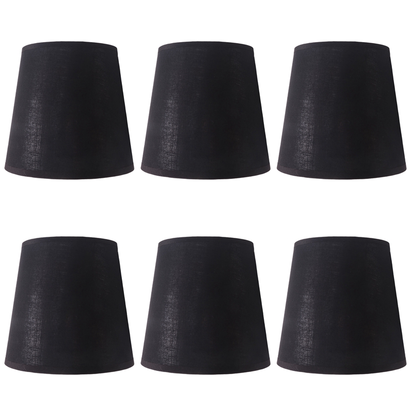 Black Lamp Shades with Gold Lining Clip on Light Shades Candle Chandelier