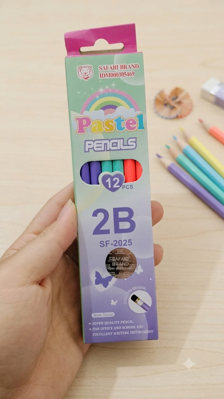 Pensil 2B Safari Brand 12 Pcs - Pensil Ujian Komputer / Pastel / Graphite Pencil SF-900 SF-100 SF-2025