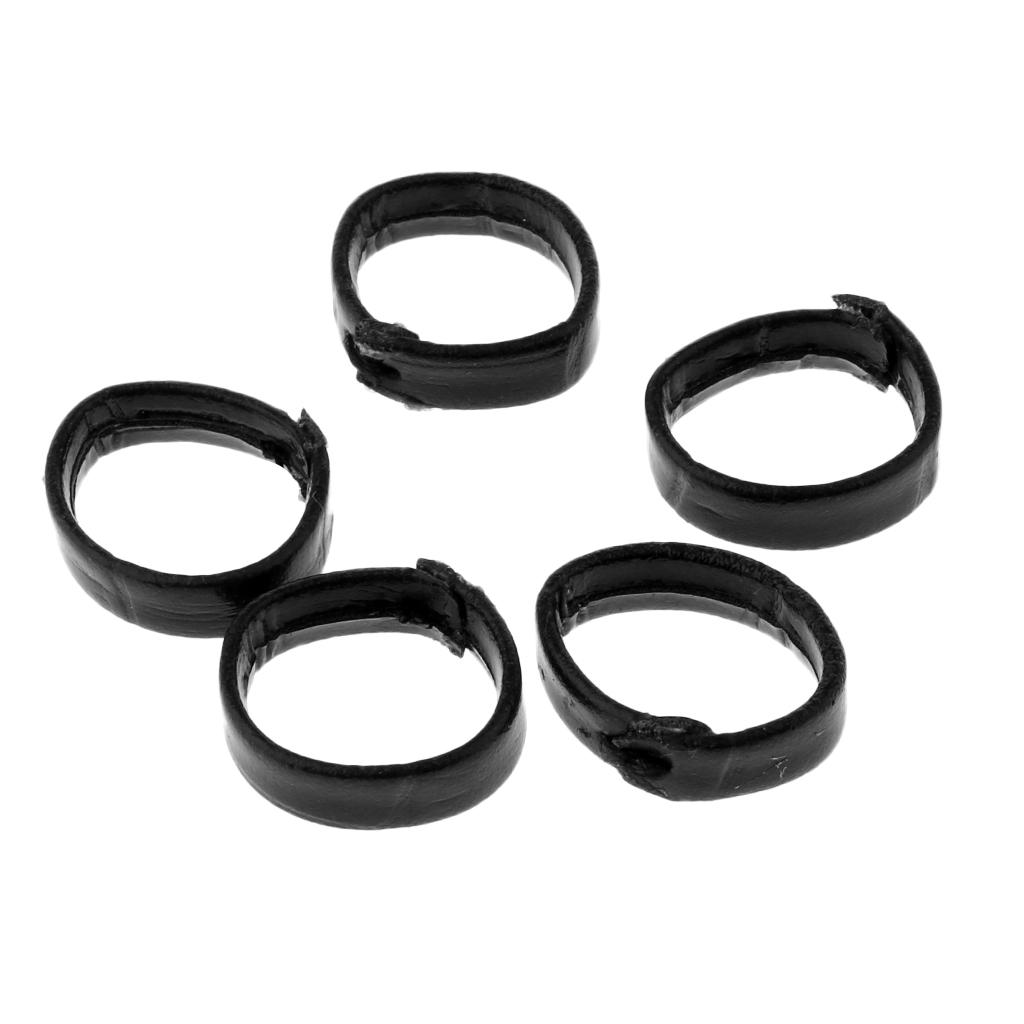 BNWEAR 5pcs/Pack Loop PU Leather Watch Replacement Holder Retainer , 22mm Black
