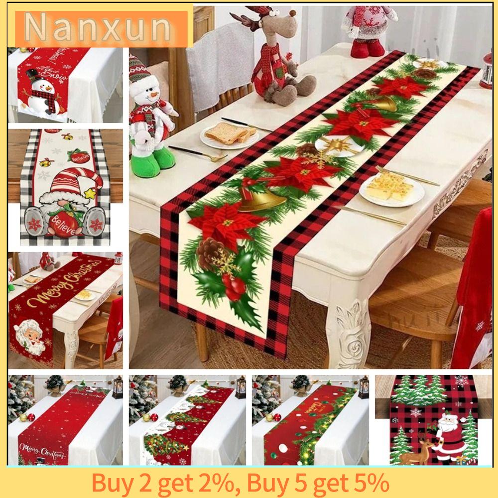 NWSJ Người tuyết Khăn trải bàn Giáng sinh Ông già Noel Nai sừng tấm Trang trí Giáng sinh vui vẻ Năm Trang trí bàn Tiệc Giáng sinh
