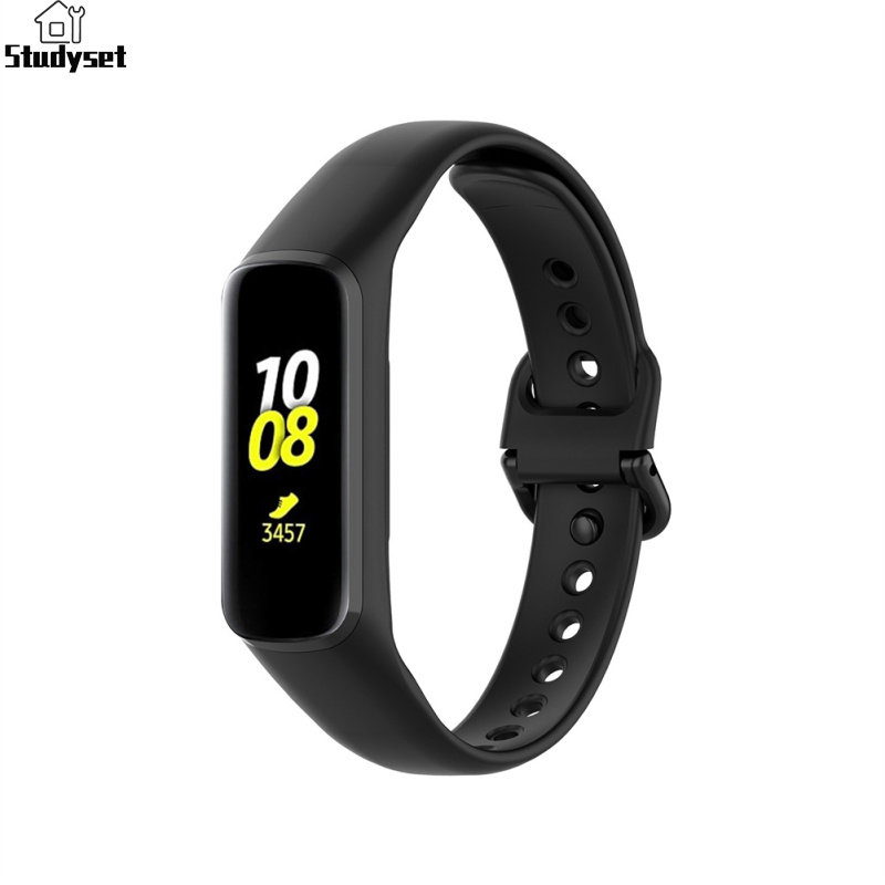Studyset IN stock Replacement Watchband Sweat-proof Comfortable Soft Silicone Strap Compatible For Samsung Galaxy Fit2 R220 ราคา 32 บาท*ส่งฟรี