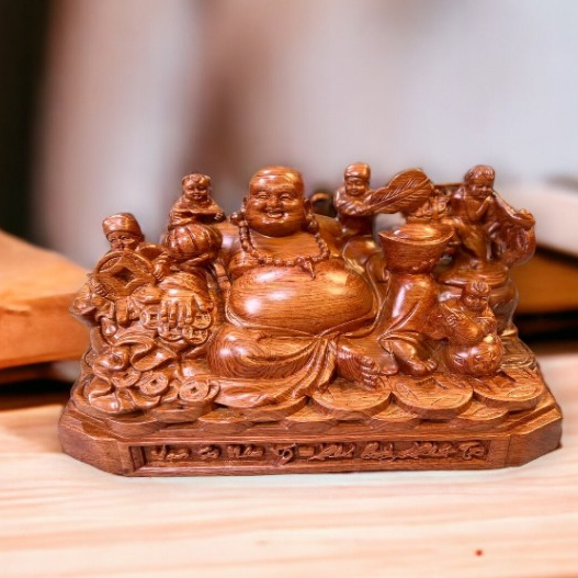 Tượng Phật Di Lặc Ngũ Phúc Vạn Sự Như Ý Tượng gỗ hương