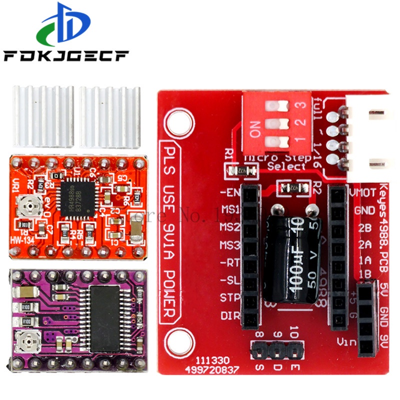 Máy in 3d a4988 drv8825 bảng điều khiển điều khiển động cơ bước bảng bảng mở rộng + a4988 / drv8825 mạch tích hợp