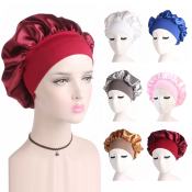 Hair Sleeping Cap Hat for Girls Wide Comfortable Bath Hair Care Silk Night Sleep Women Hair Cap Shower Caps Sleeping Hat Satin Bonnet