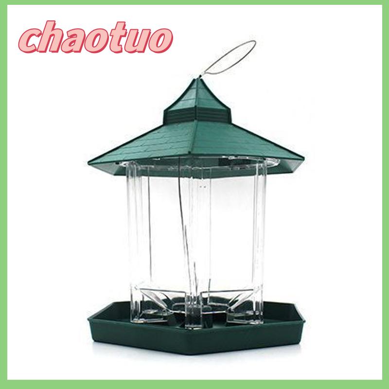 chaotuo Không thấm nước vườn gazebo treo Hoang Dã Bird Feeder container ngoài trời với treo dây thừng Pet chim ăn nhà loại Bird Feeder - 3