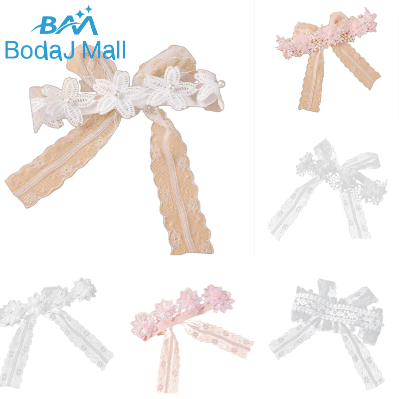 Baby Girls Bows Headbands Cute Lace Headdress Elastic Hair Accessories For