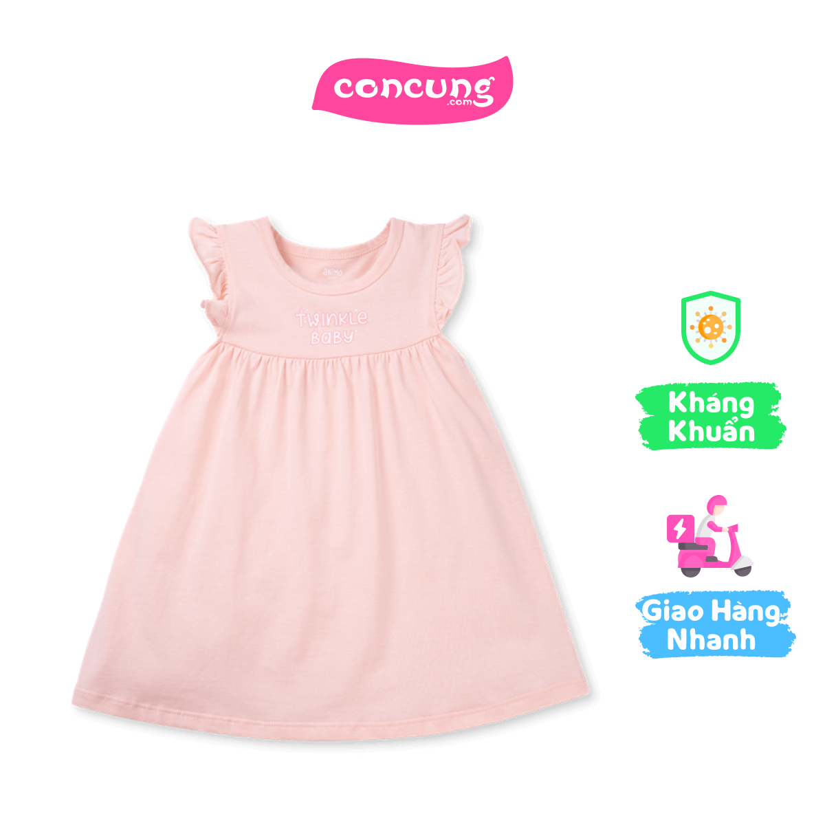 Đầm bé gái Animo Easy TX0825076 (4Y,Hồng,TT07)