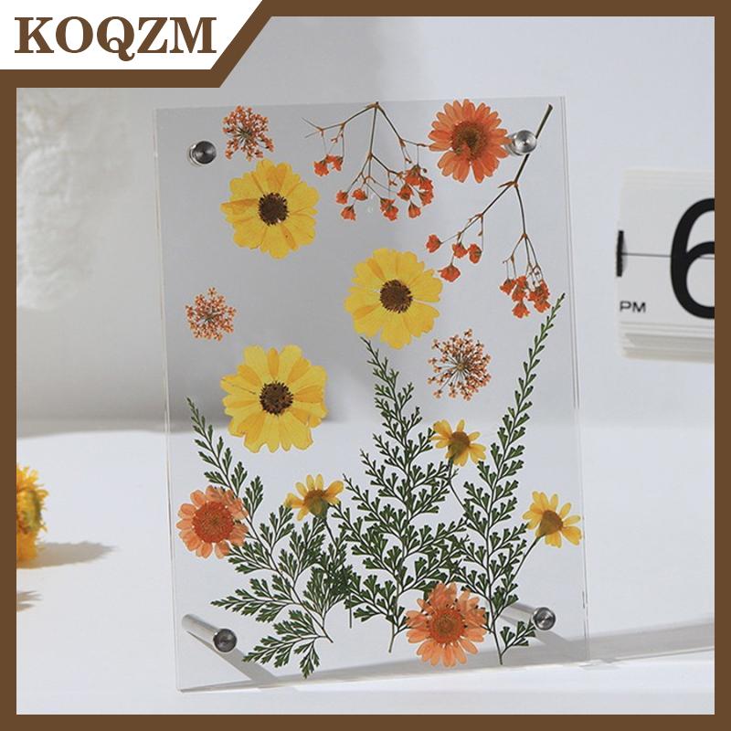 【KOQZM Home Styling】 กรอบรูปลายดอกไม้ทำจากอะคริลิคใสขนาด6นิ้วของตกแต่งโต๊ะแบบมินิมอลลิสต์สำหรับตกแต่งโต๊ะในบ้านและสำนักงาน ราคา 100 บาท*ส่งฟรี