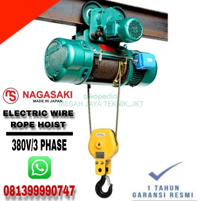 PROMO- ELECTRIK WIRE ROPE HOIST 5 TON 12 MTR NAGASAKI JAPAN Giá 37,120,000 Đồng*Miễn phí vận chuyển