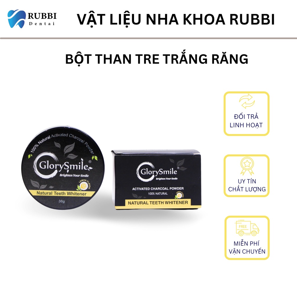 Bột than trắng răng thành phần thiên nhiên - than hoạt tính GLORY SMILE