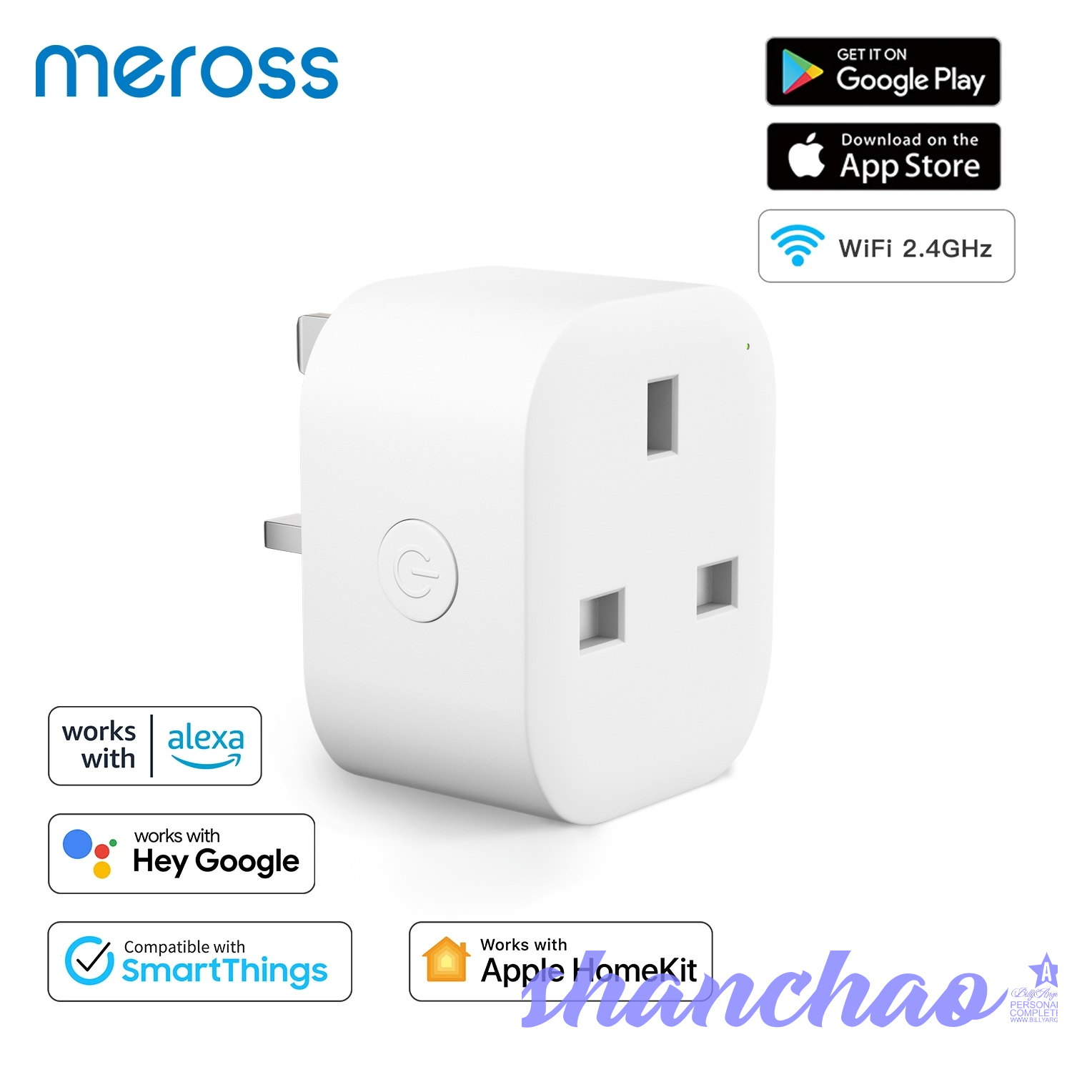 Meross 16A EU Smart Plug Wifi Smart Socket Power Outlet with Energy  Monitoring Bluetooth Setup For