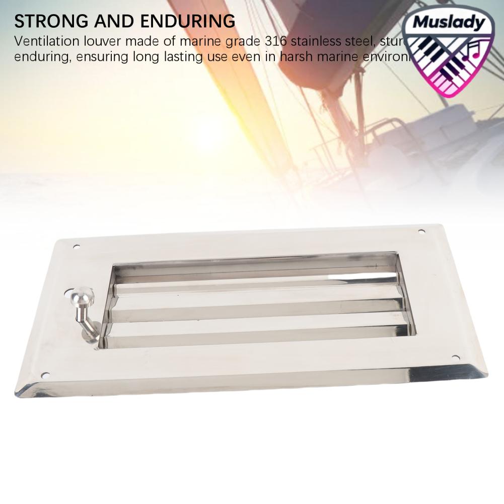 MUSLADY สแตนเลส Louvered Vent กระจกขัด Weatherproof ปรับเรือ Louvered Vent สำหรับเรือยอชท์ RVs เรือ ราคา 3,164 บาท*ส่งฟรี