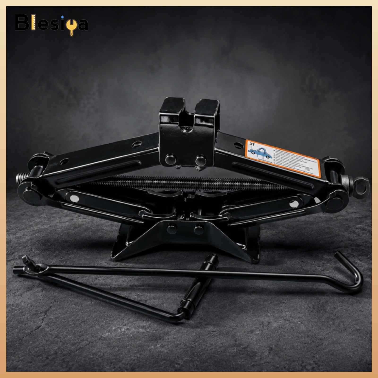 Blesiya Labor-Saving Lift Heavy Duty Lift Hand Crank Long-Lasting Steel Construction Portable Car Lift Easy to Use for Roadside Emergency, Garage ราคา 1,189 บาท*ส่งฟรี