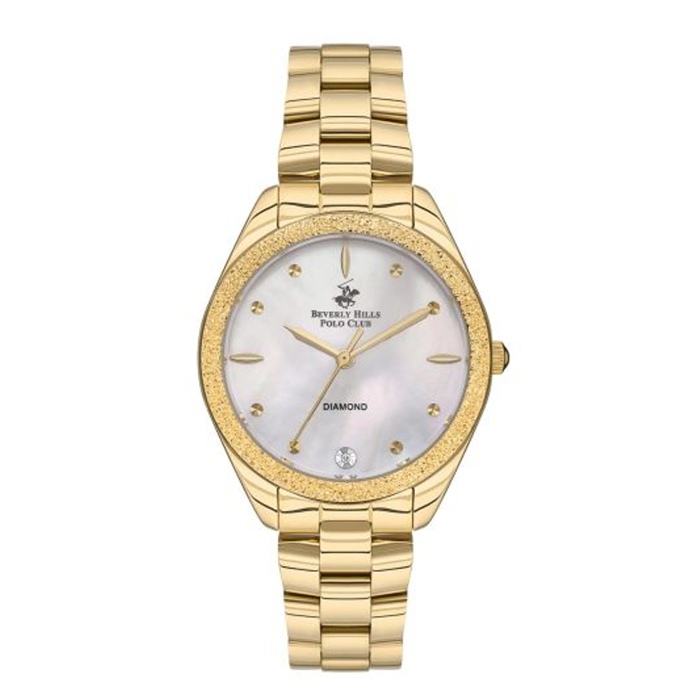 Beverly Hills Polo Club รุ่น BP3564C.120 Ladies' Stainless Steel Quartz Watch Gold 35mm. ราคา 3,129 บาท*ส่งฟรี