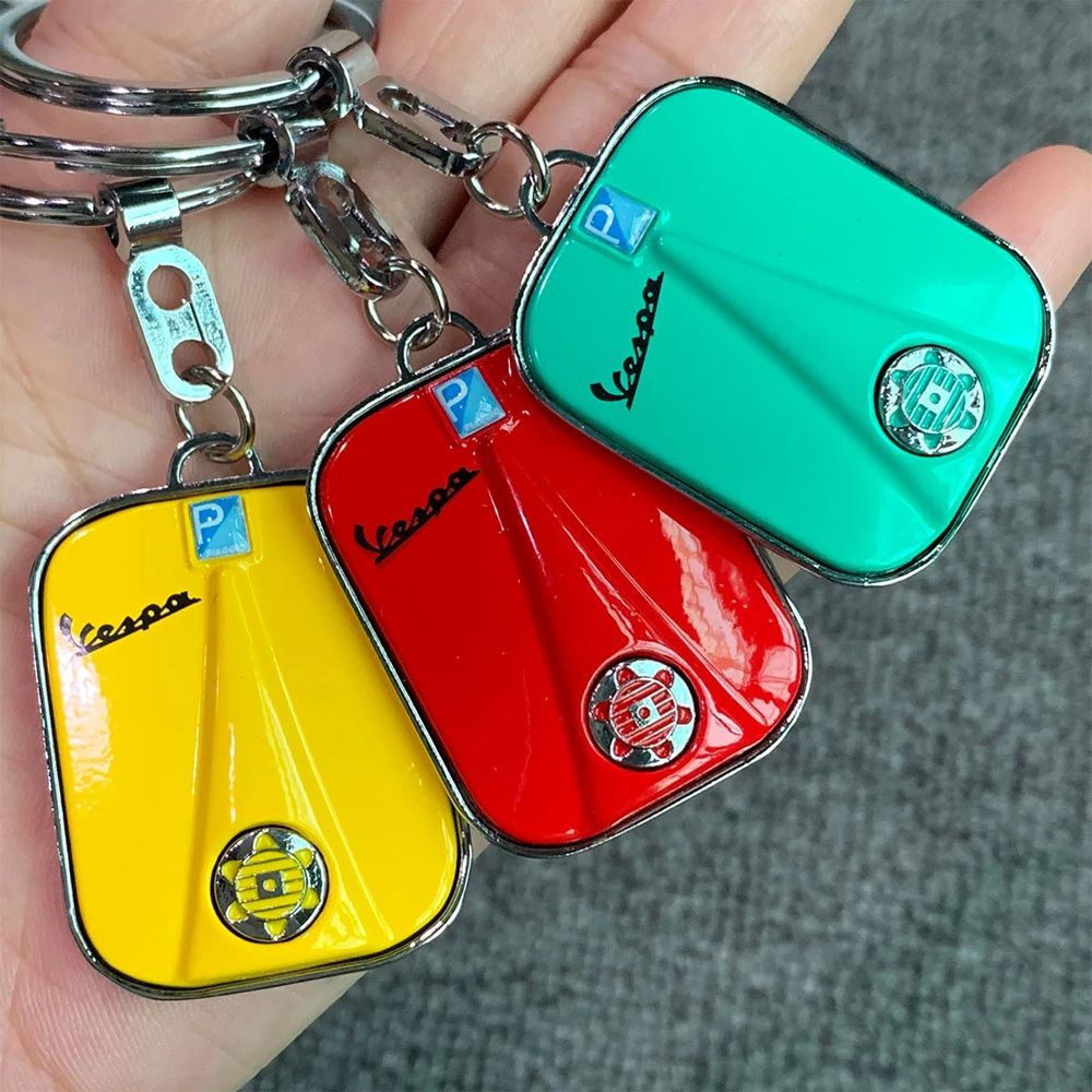 DVFDA Xe máy Phụ Kiện Đối với Vespa PRIMAVERA Móc chìa khóa Chrome Keychain Đối với VESPA GTS Scooter Móc Chìa Khóa Cho Piaggio Vespa VESPA Keychain Xe máy Keyring