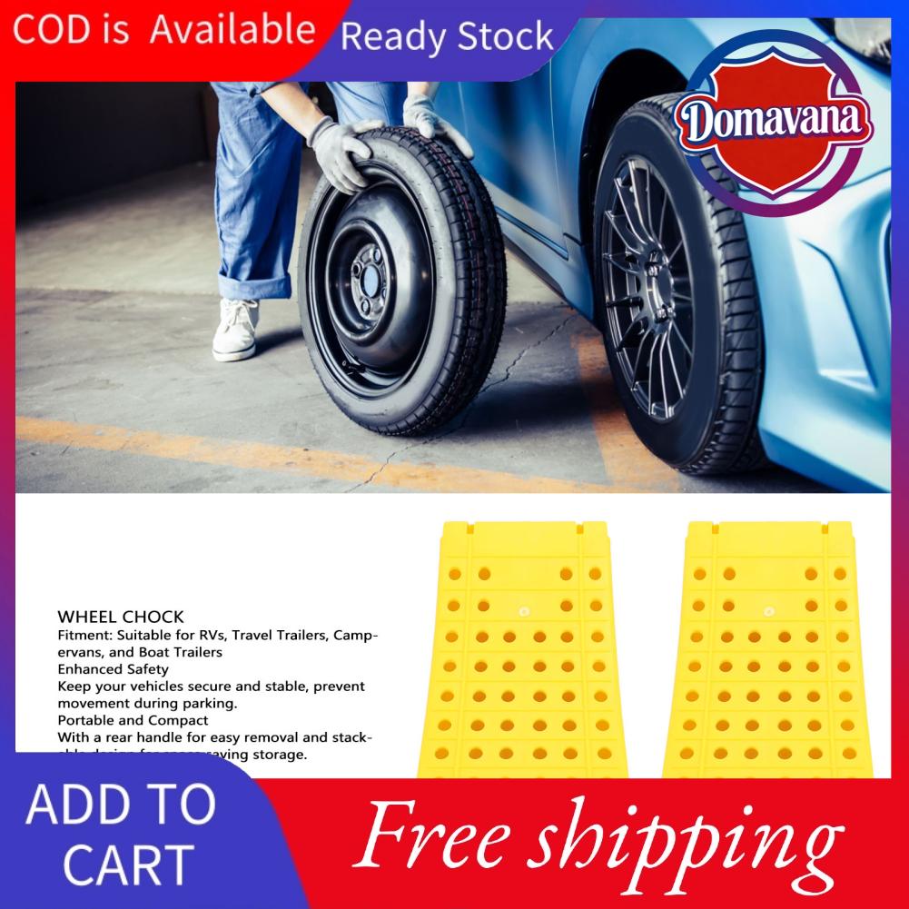 Domavana Keenso 2 Chiếc Bánh Xe Sặc Bánh Xe Chặn Nêm Chống Trơn Trượt Với ​​Tấm Cho RV Du Lịch Xe Kéo Campervan Thuyền Xe Kéo Giá 628,000 Đồng*Miễn phí vận chuyển