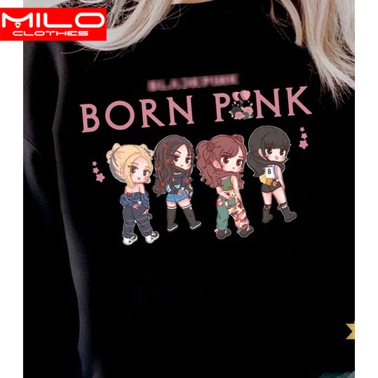 Áo phông áo thun Born Pink Chibi BlackPink Pink Venom
