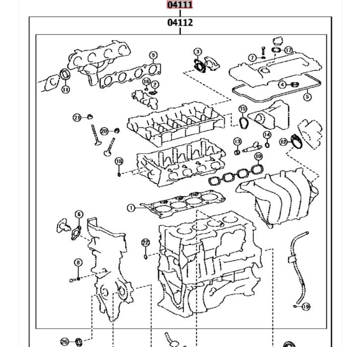 paking set NAV1 Noah Voxy 2000cc over houl 04111-37205 Harga 2,810,000 rupiah*Gratis Ongkir