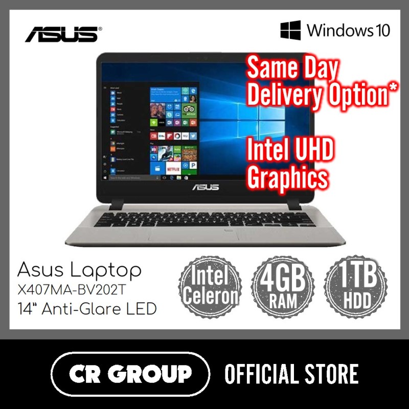 Asus Laptop X407MA Series 14 Inch HD | Intel Celeron N4000 | 4GB DDR4 RAM | 1TB HDD | Intel UHD Graphics