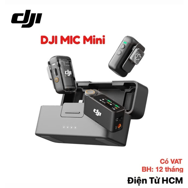  Bộ micro không dây cài áo DJI Mic Mini nhỏ gọn nhẹ khử ồn chất lượng - Phân phối Global Vision 
