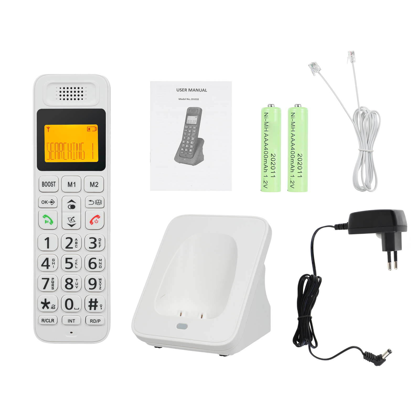 Expandable Cordless Phone Telephone with LCD Display Support 5 Handsets Connection House Phones for Office Business Home ราคา 1,461 บาท*ส่งฟรี