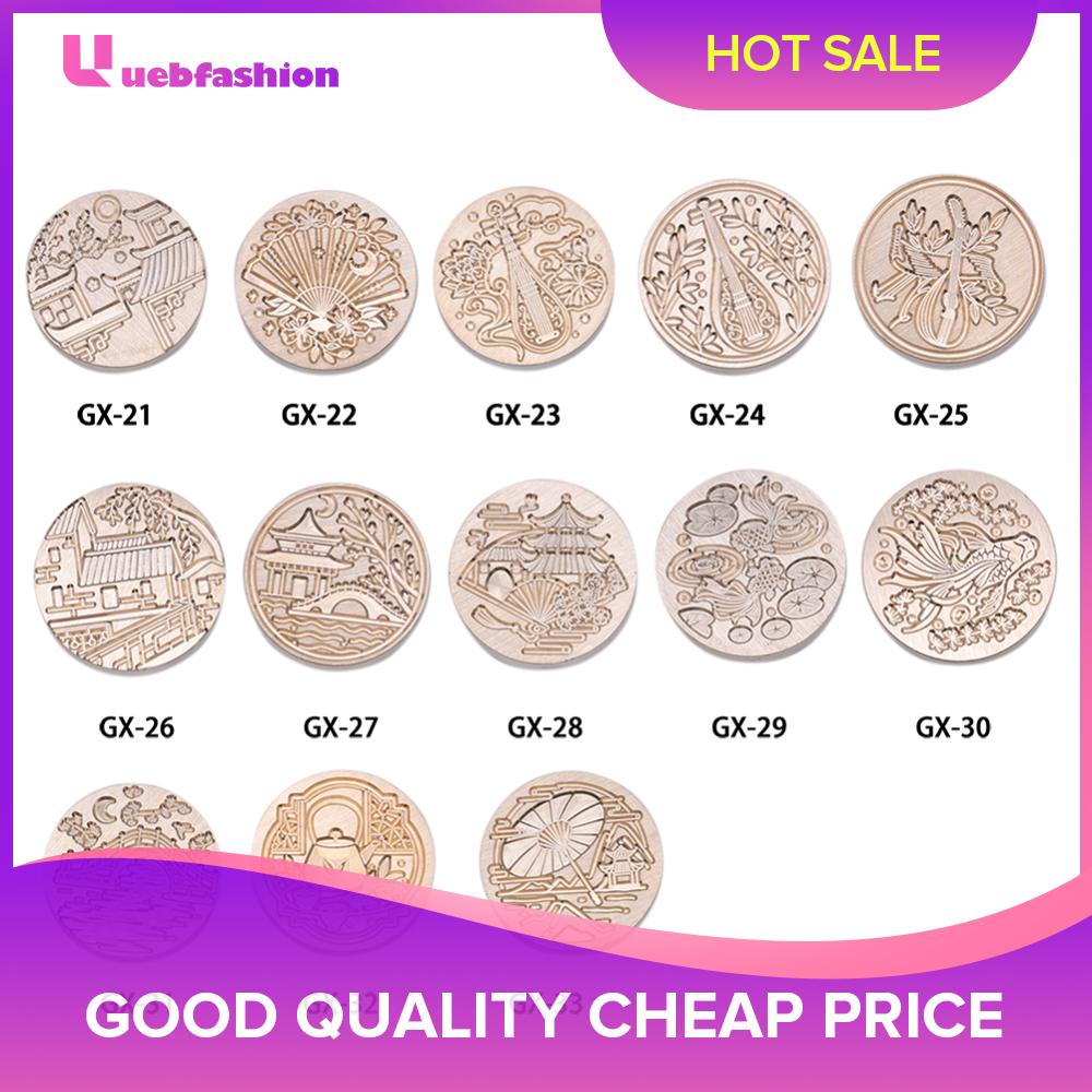【New Arrival】25mm Fire Paint Copper Head Classic Vintage Round-shape Wax Sealing Copper Head DIY Manual Account Invitation Envelope for Wedding Card