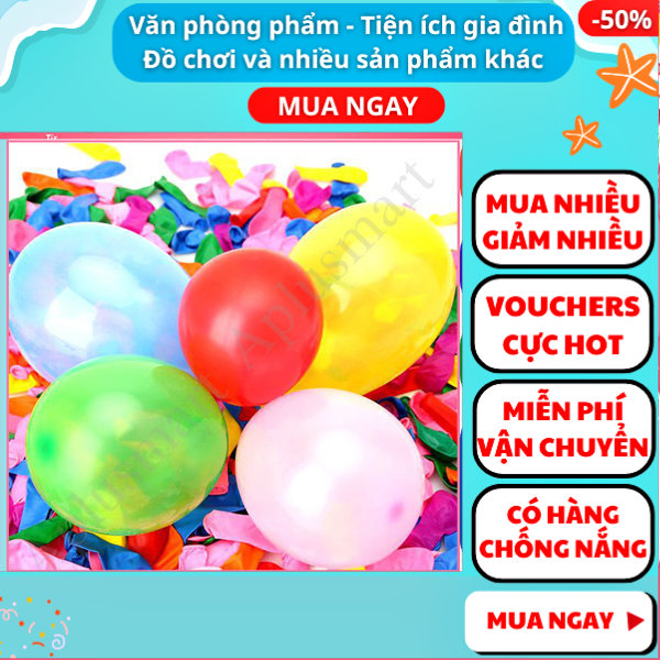Túi 50 bong bóng giá rẻ, trang trí cực đẹp ✓ Bong bóng trang trí sinh nhật đủ màu ✓ Túi 50 bong bóng nhỏ đủ màu ✓ bong bóng sinh nhật ✓ bong bóng trang trí đẹp ✓ bong bóng đồ chơi ✓ Gift Love