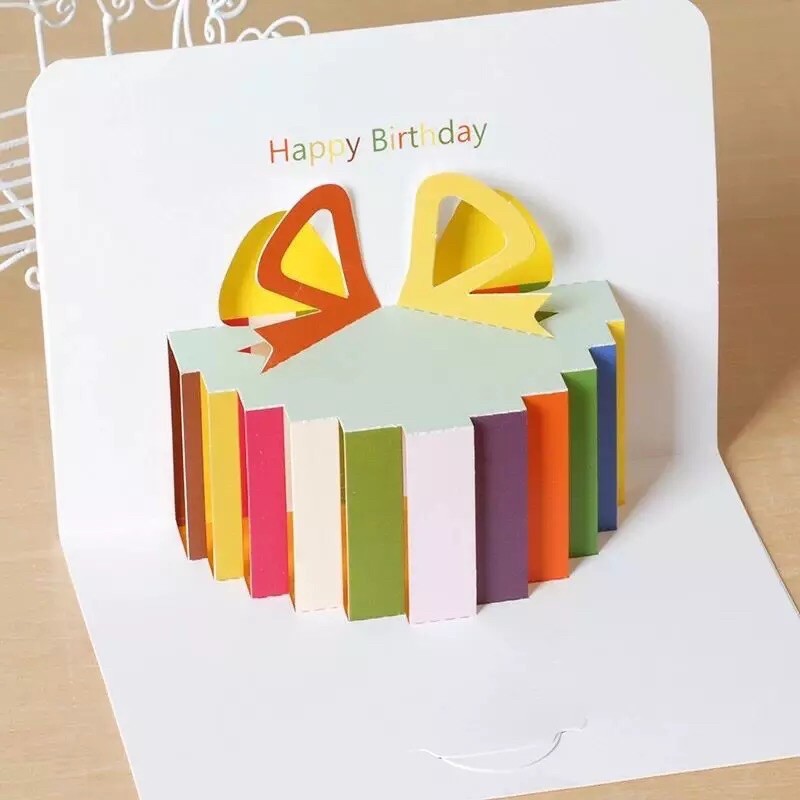 Popped Up Greeting Card for All Occasions Happy Birthday Gift Thank You Card Good luck Anniversary