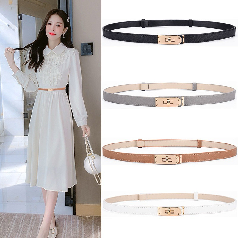 Thắt lưng nữ H.M khoá tròn mạ vàng sang chảnh