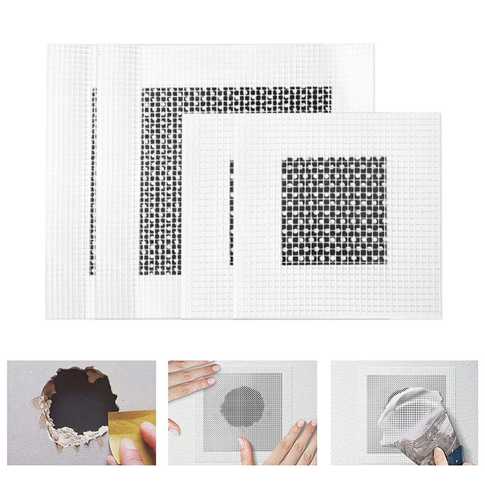 Vách Thạch Cao Sửa Chữa Kit 2-Mảnh Nhôm Tường Sửa Chữa Vá, 24 "Sợi Lưới Mạ Kẽm Tấm, Vách Thạch Cao Sửa Chữa Lỗ Vá Kim Loại Vá