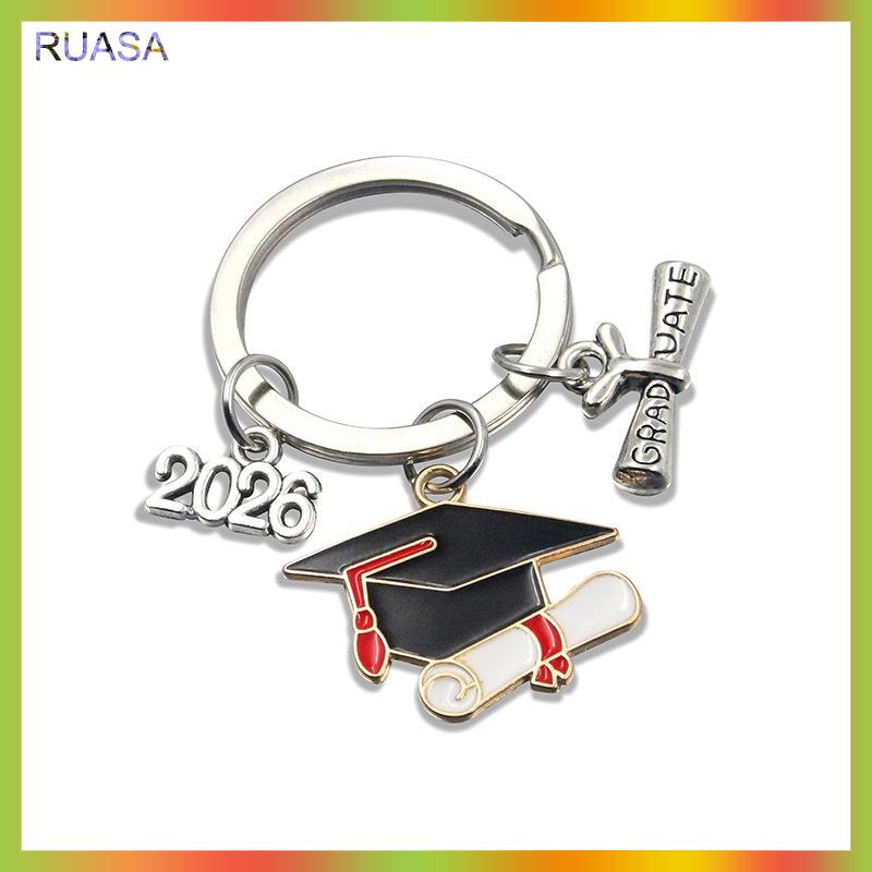 RUASA Lớp học của 2026 tốt nghiệp cap Gown Keychain kim loại sinh viên lưu niệm quà tặng cho buổi lễ và các sự kiện trường học - 2