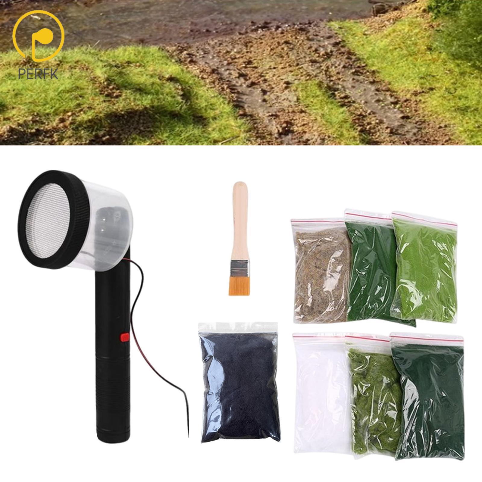 Perfk Static Grass Flocking Applicator Anti Slip Handle Flocking Machine for Landscaping Sand Table Railway Terrain Layout DIY Project ราคา 581 บาท*ส่งฟรี