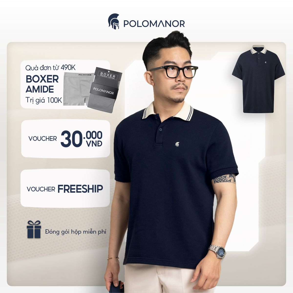 Áo polo nam TRAVIS vải cá sấu cotton interlock xuất xịn, nam tính, thanh lịch, sang trọng - POLOMANOR