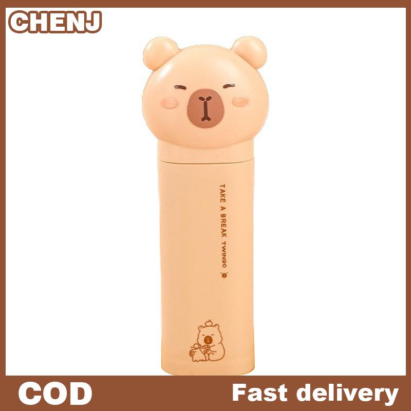 CHENJ 5Pcs Capybara Stationery Assortment Set Pencil Case Ruler Eraser Correction Tape Pencil Sharpe