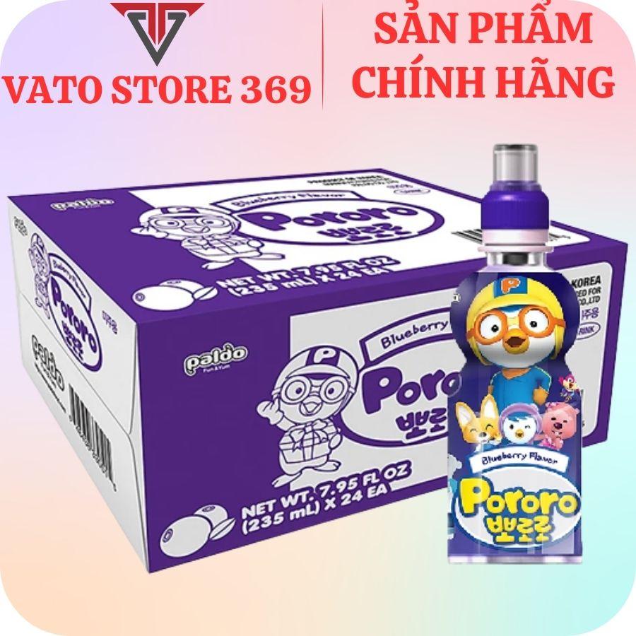 Pororo Drinking Water with Blueberry Flavor, 235ml Bottle