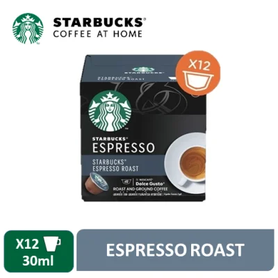 Starbucks Espresso Roast by Nescafe Dolce Gusto Coffee Capsules / Coffee Pods 12 Servings [Expiry Mar 2022]