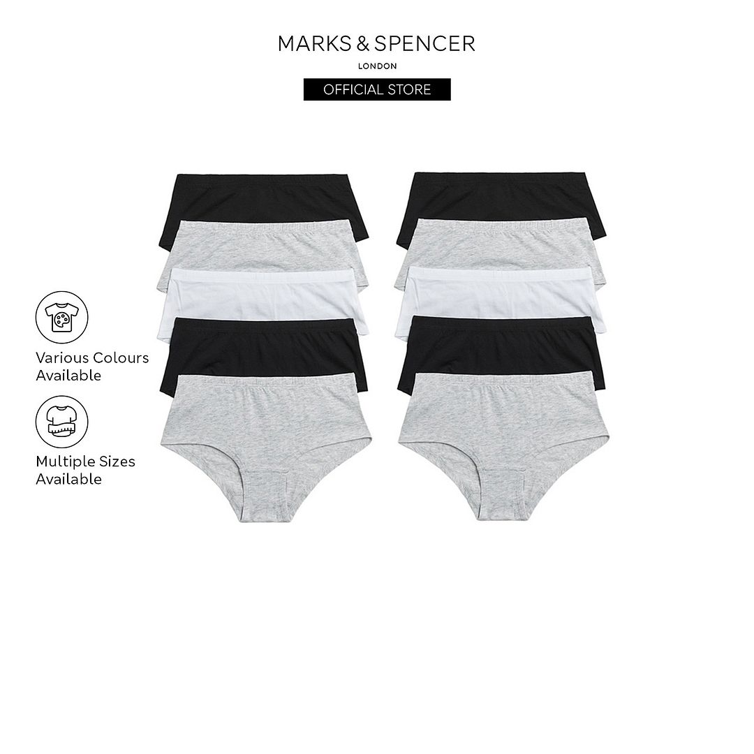 Marks & Spencer ( M & S Lingerie ) Pack of 5 Cotton Lycra Midis