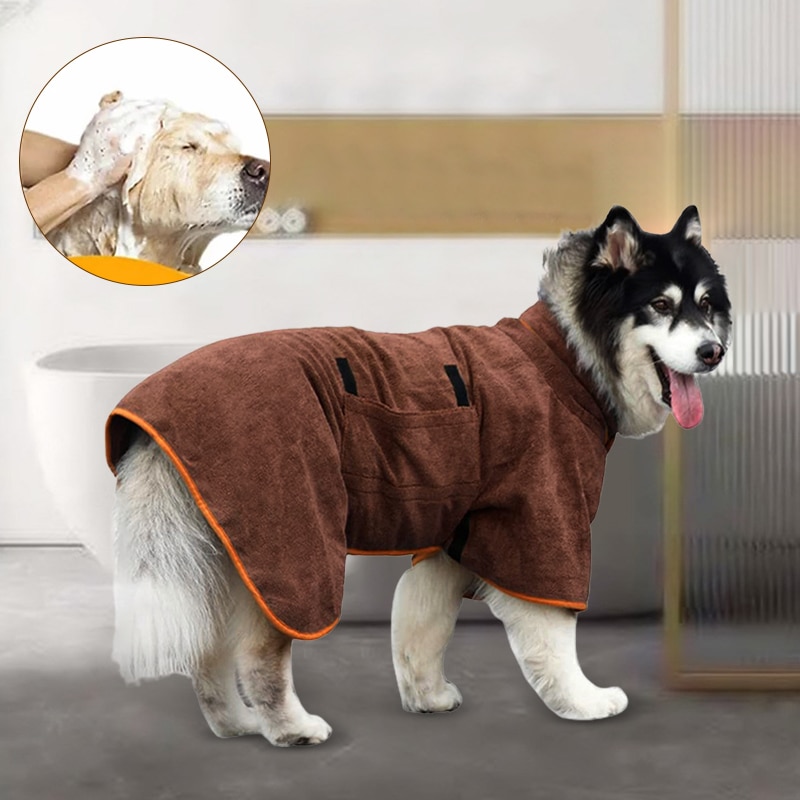 Chó Áo Choàng Tắm Khăn siêu thấm Chó Khô Áo tắm thú cưng Áo Choàng Có Thể Điều Chỉnh tắm thú cưng Áo choàng tắm Cho Nhỏ chó lớn nhỡ Phụ kiện cho thú cưng