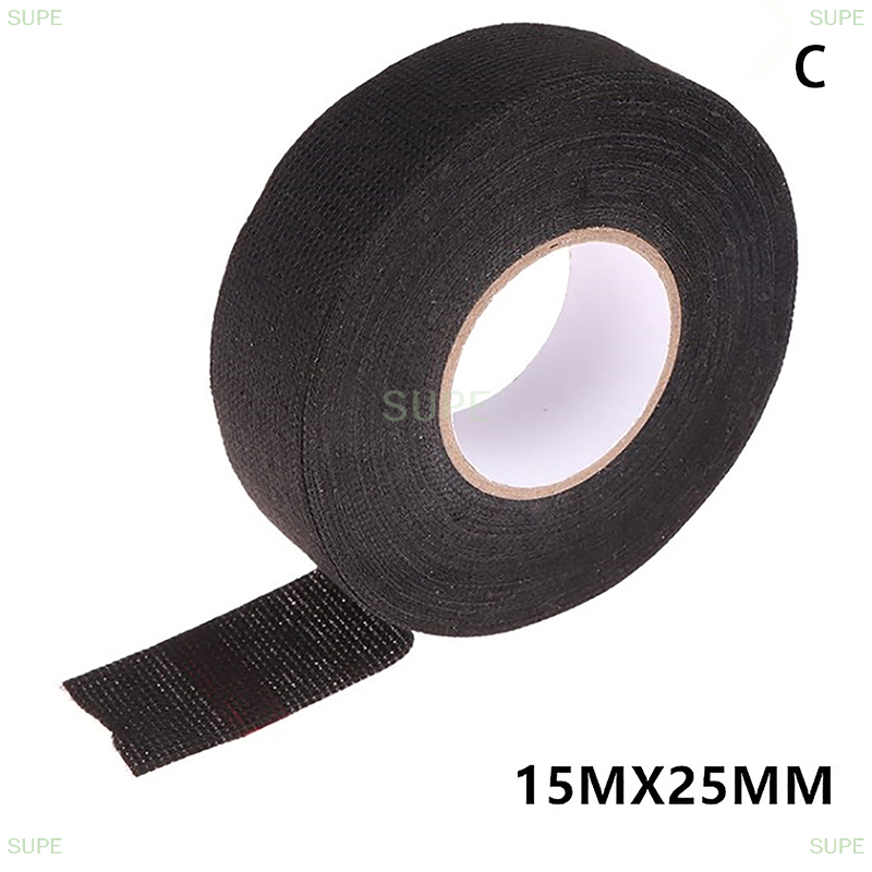 SUPE 15m chịu nhiệt dính vải vải băng cho xe tự động Cáp khai thác hệ thống dây điện Loom bảo vệ câm để loại bỏ tiếng ồn bất thường